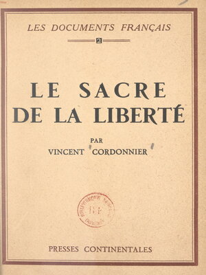 cover image of Le sacre de la liberté